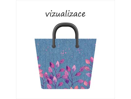 Lístečky na jeans 35x35 vizualizace
