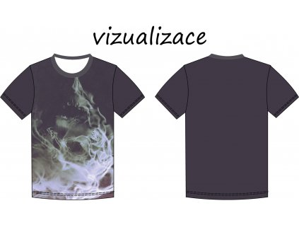 Kouř pánské tričko vizualizace