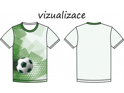Fotbalový míč pánské tričko vizualizace