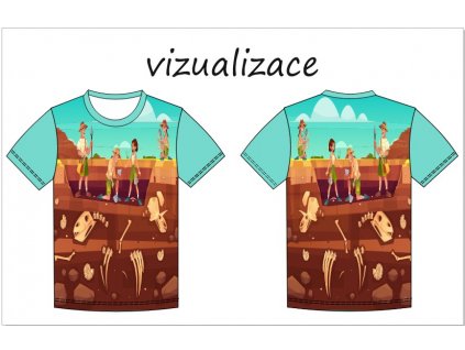 Panel na dětské triko - Archeologové