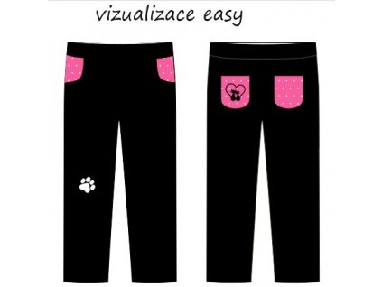 Kočky na růžové kalhoty ušité EASY vizualizace