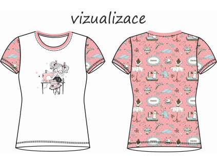 Švadlenka vizualizace dámské tričko