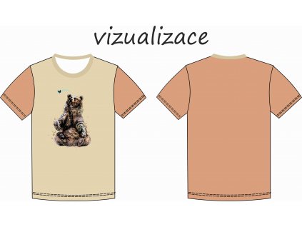 Medvěd vizualizace dětské tričko