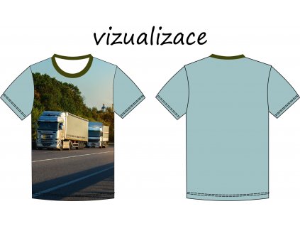 Náklaďák dětské triko vizualizace