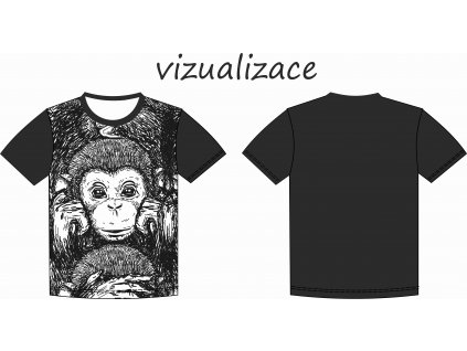 vizualizace pánské a dětské tričko