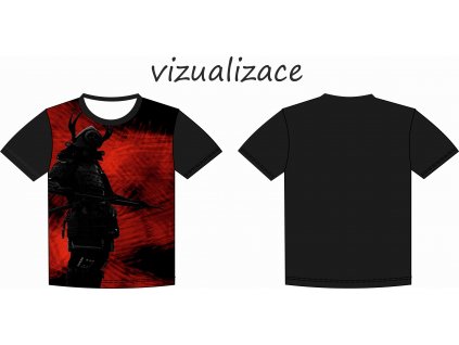 vizualizace samurai na rudé
