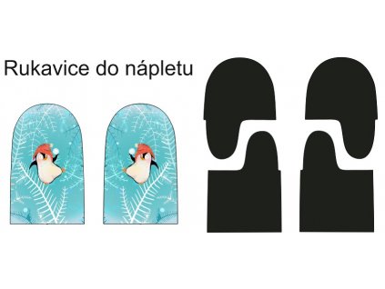 Tučňák v kapradí rukavice vizualizace