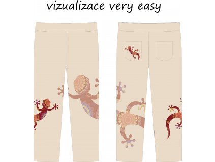 KALHOTY VERY EASY SLIM I NORMAL UŠITÉ VIZUALIZACE Ještěrky a mandaly