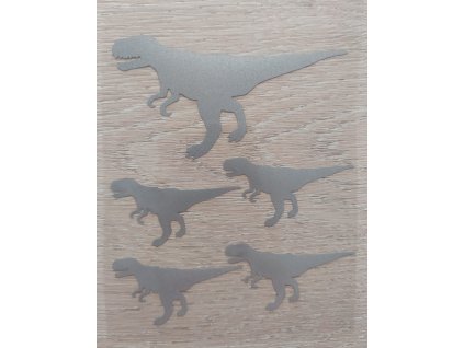 Nažehlovací reflexní obrázky - dinosauři 5ks