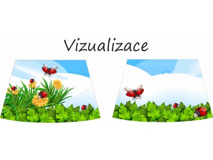 berušky na louce ušitá