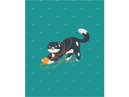 Hravá kočička 49x60