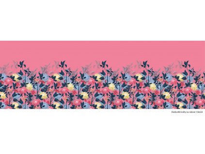 Rozkvetlé květy RŮŽOVÁ 150x50