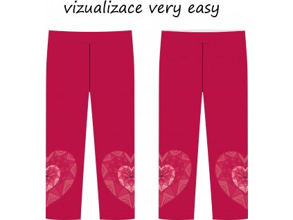 Růžová srdíčka kalhoty VERY EASY vizualizace