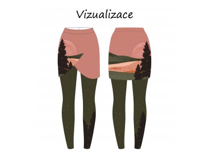 Les sukně k legínům ušitá vizualizace