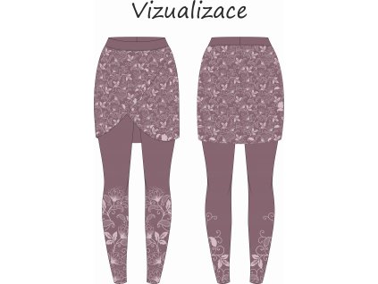 vizualizace sukně k legínám ušitá