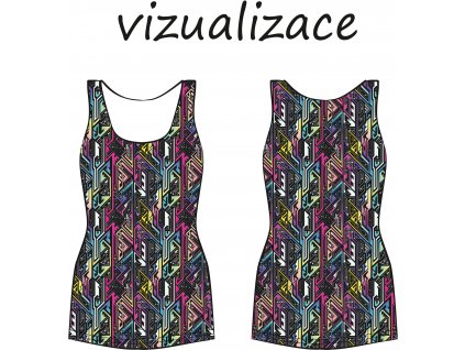 Barevné obrazce tílko vizu