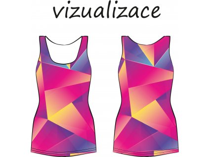 Barevné trojúhelníky tílko vizu