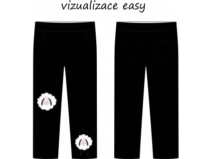 Ovečky EASY SLIM vizualizace ČERNÁ UŠITÉ