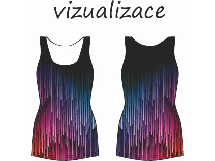 vizualizace dámské tílko barevné čáry
