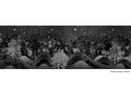 Stromy a kopce 150x50