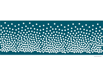 Bílé puntíky na petrolejové