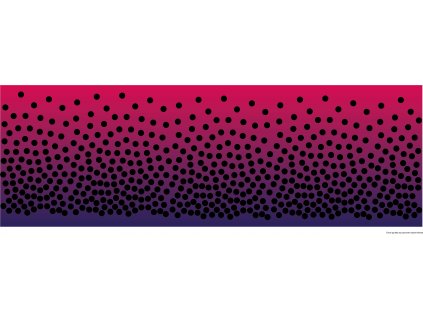 Černé puntíky na barevném ombré