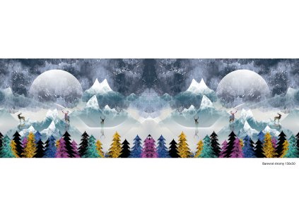 Barevné stromy 150x50