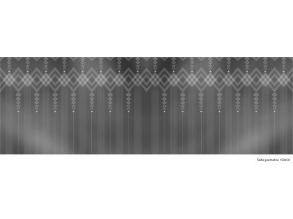 Šedá geometrie 150x50
