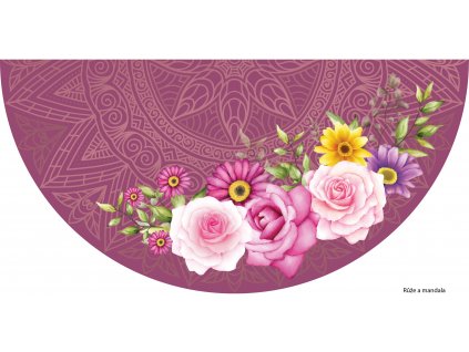 Růže a mandala půlkolová