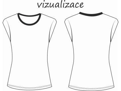 dámské tričko s přinechaným rukávem