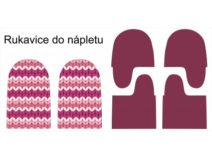 střih do nápletu 4r Pletený vzor starorůžový