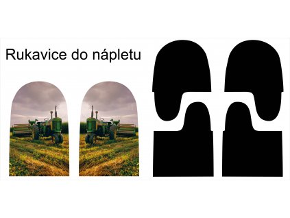 střih do nápletu 4r Zelený traktůrek