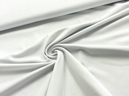 Bavlněný úplet Bílý s elastanem 240g/m2