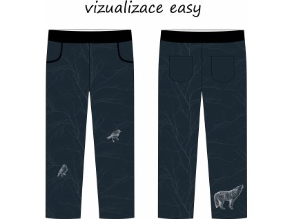 KALHOTY SLIM UŠITÉ VIZUALIZACE