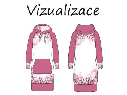 Akvarelové květy na starorůžové