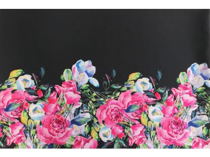 Panel balónová sukně Akvarelové růžové květy