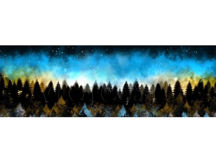 Panel balónová sukně  Modrý soumrak nad lesem