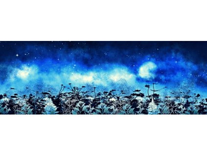 Panel balónová sukně Louka a modrá obloha