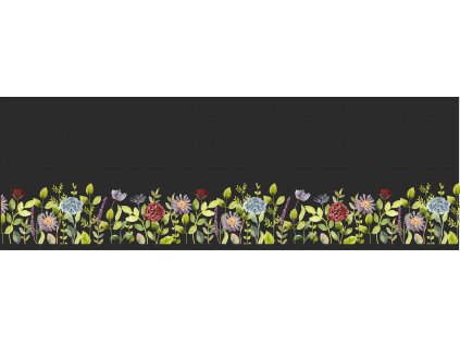 Panel balónová sukně Letní louka - černá