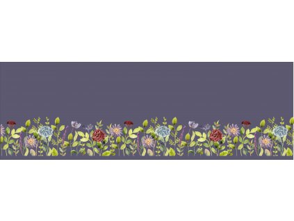 Panel balónová sukně Letní louka - šedofialová