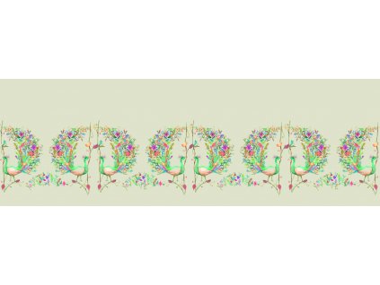 Panel balónová sukně Pávy na béžové