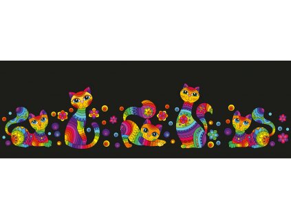Panel balónová sukně  Pestrobarevné kočky