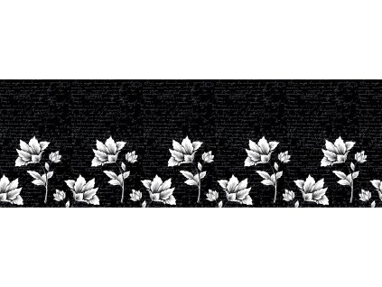 Panel balónová sukně  Růže na černé