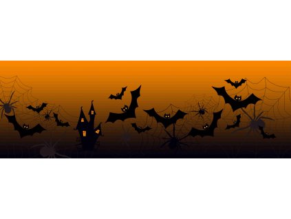 Panel balónová sukně  Halloween - Netopýři