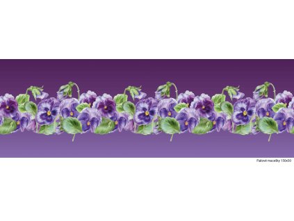 Fialové macešky 150x50