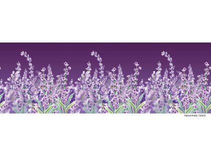 Fialové květy 150x50