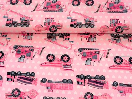 Růžové pracovní stroje