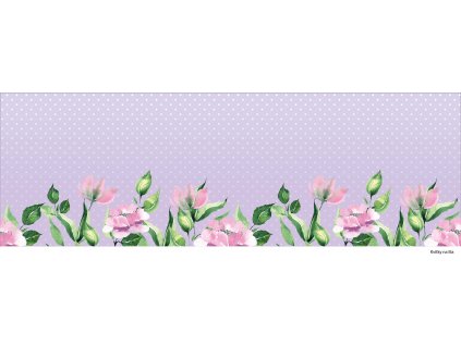 Kvítky na lila 150x50