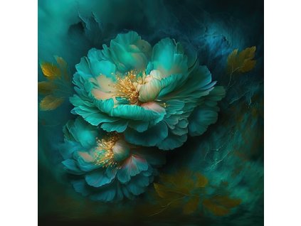 modrá pivoňka 38x38