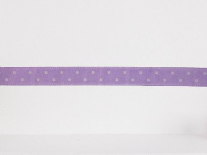 Taftová levandulová s puntíky